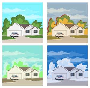 Home in Different Seasons, Weather